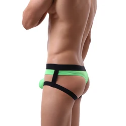 CLEVER-MENMODE Sexy Men Bikini G String Thong Underwear Leg harness Strap Bulge Pouch Ring T-back Underpants Jockstrap Lingerie