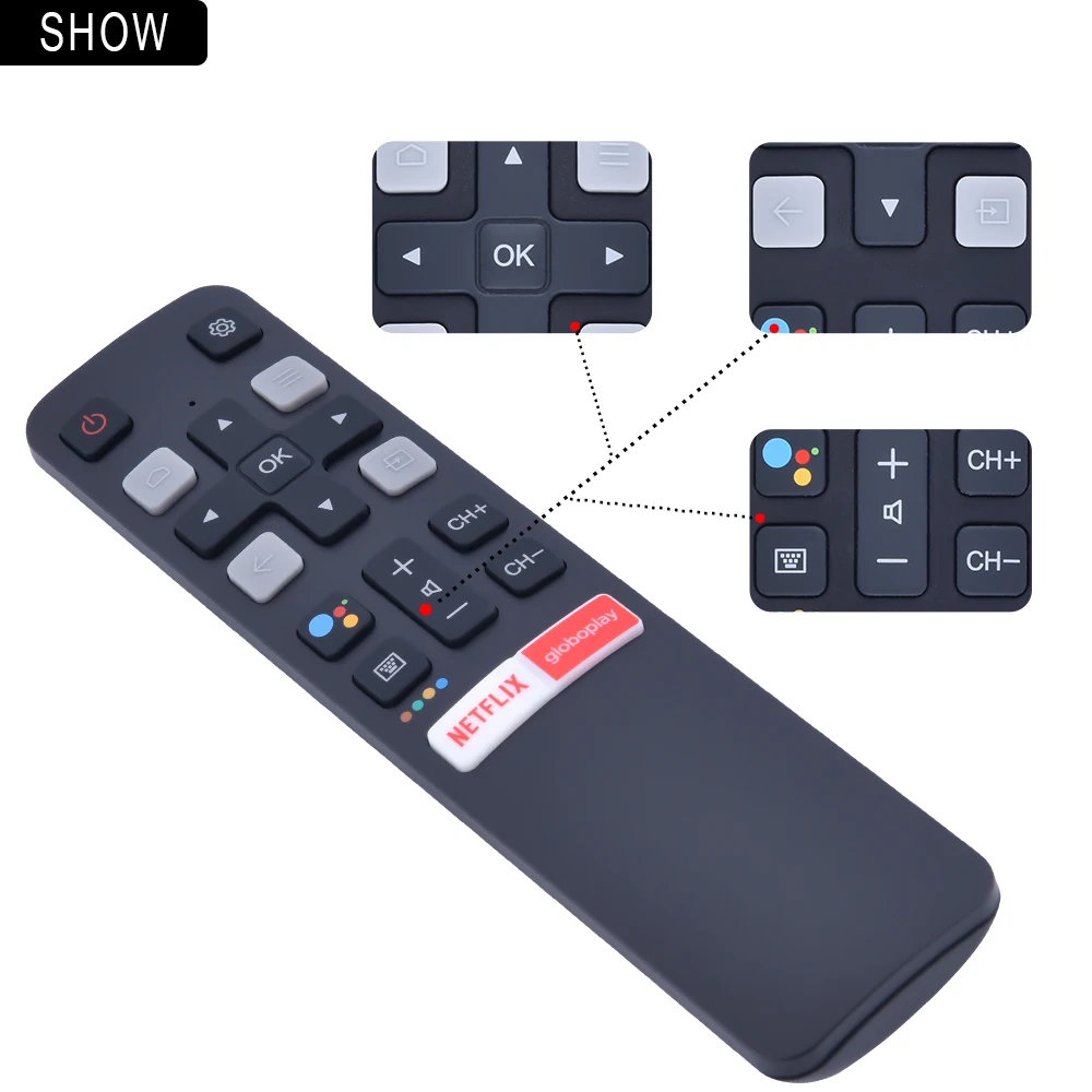 Новый голосовой пульт дистанционного управления rc802v FLR1 для TCL TV 75S434 43S434 50S434 55S434