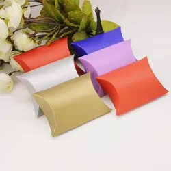 10pcs DIY Candy Boxes Bag Craft Paper Pillow Shape Wedding Favor Gift Box Valentines Present Party Supplies Eco-Friendly Kraft