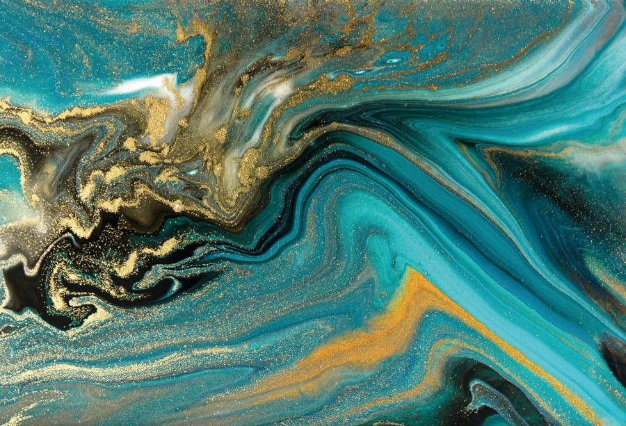 Laeacco สีเขียว Marbling พื้นหลังบทคัดย่อ Gradient ตกแต่งห้องวันเกิดถ่ายภาพฉากหลังสำหรับ Photo Stud