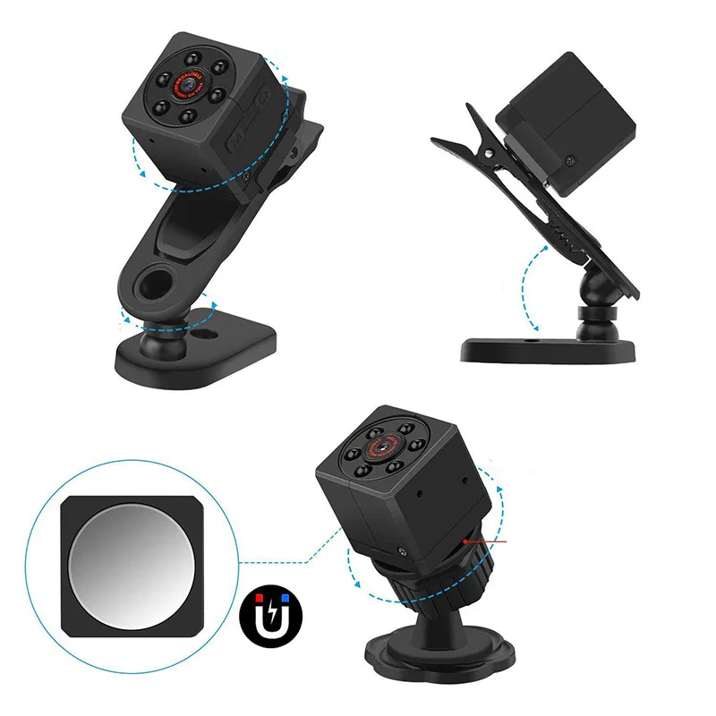 미니 카메라 1080P 휴대용 소형 HD 보모 캠 야간 투시경 완벽한 실내 보안 카메라 가정 및 사무실용