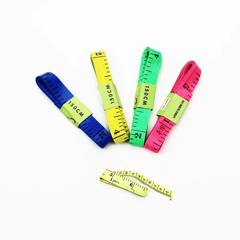 1pc abbigliamento misura righello misura di nastro Mini righello per petto/vita 1.5M lunghezza 1.3CM larghezza materiale PP (colore casuale)