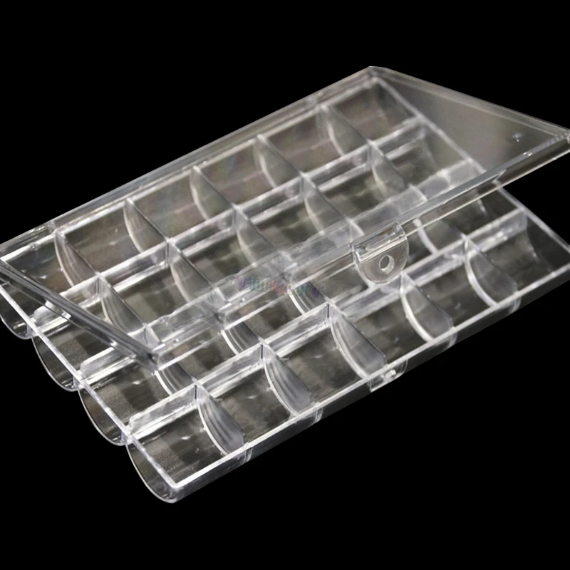 New Dental 24 Slots Acrylic Container for Dental Orthodontic Brackets/Buccal Tubes Materials Parts Case Box Dentist Tools