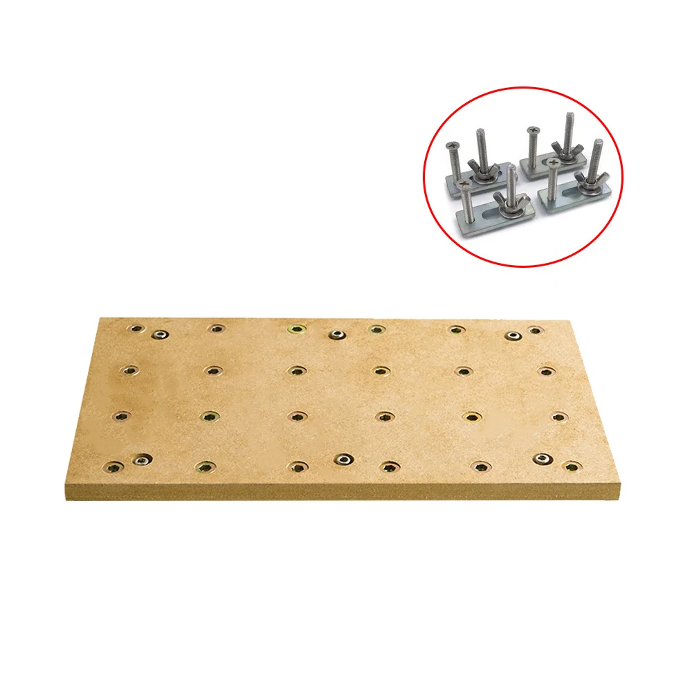 

MDF Spoilboard 30*18 Engraver machine Workbench protection board with Pre-installed M6 Holes (6mm) CNC Accessories