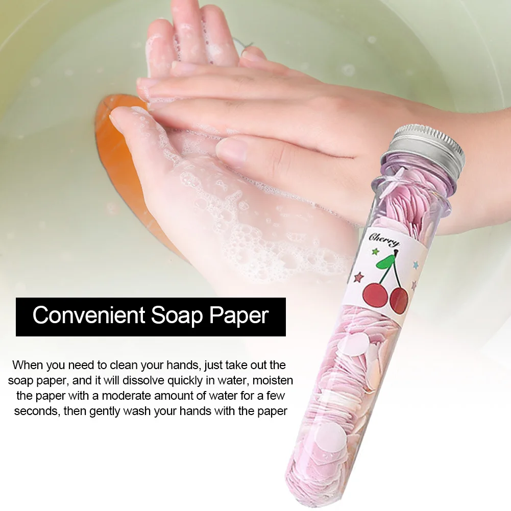 Disposable Soap Paper Portable Toiletry Paper Soap Sheets With Storage Tube For Cleaning Hands Kitchen Toilet Outdoor everybody