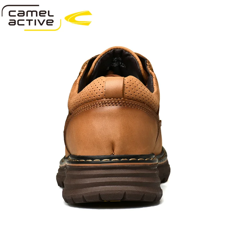 Camel Active Genuine Leather Men\'s Shoes New Fashion Laces Soft Cowhide Lightweight Comfortable Casual Men Business Shoes