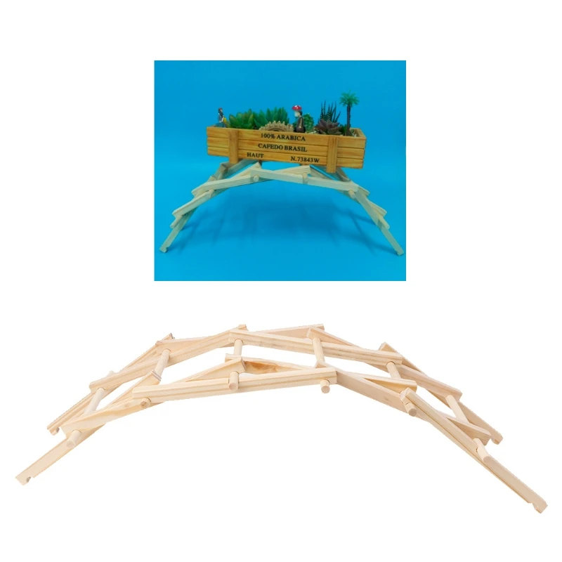 Da Vinci Bridge Pathfinders modello di costruzione in legno Kit Building Blocks giocattolo per bambini 634F
