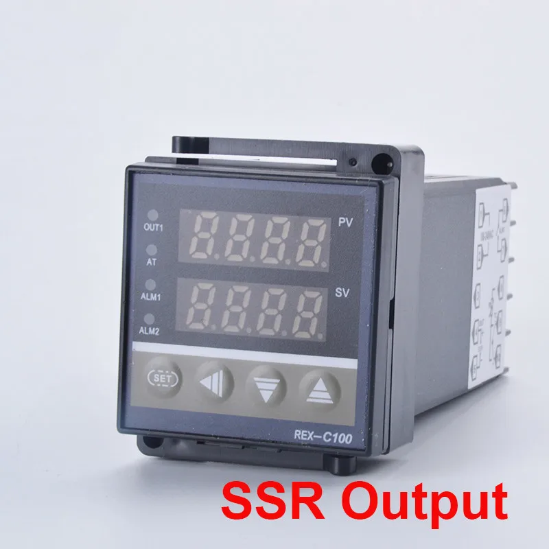 Regolatore di temperatura digitale PID REX-C100 REX C100 termostato + 40DA relè SSR + K termocoppia 1m sonda RKC