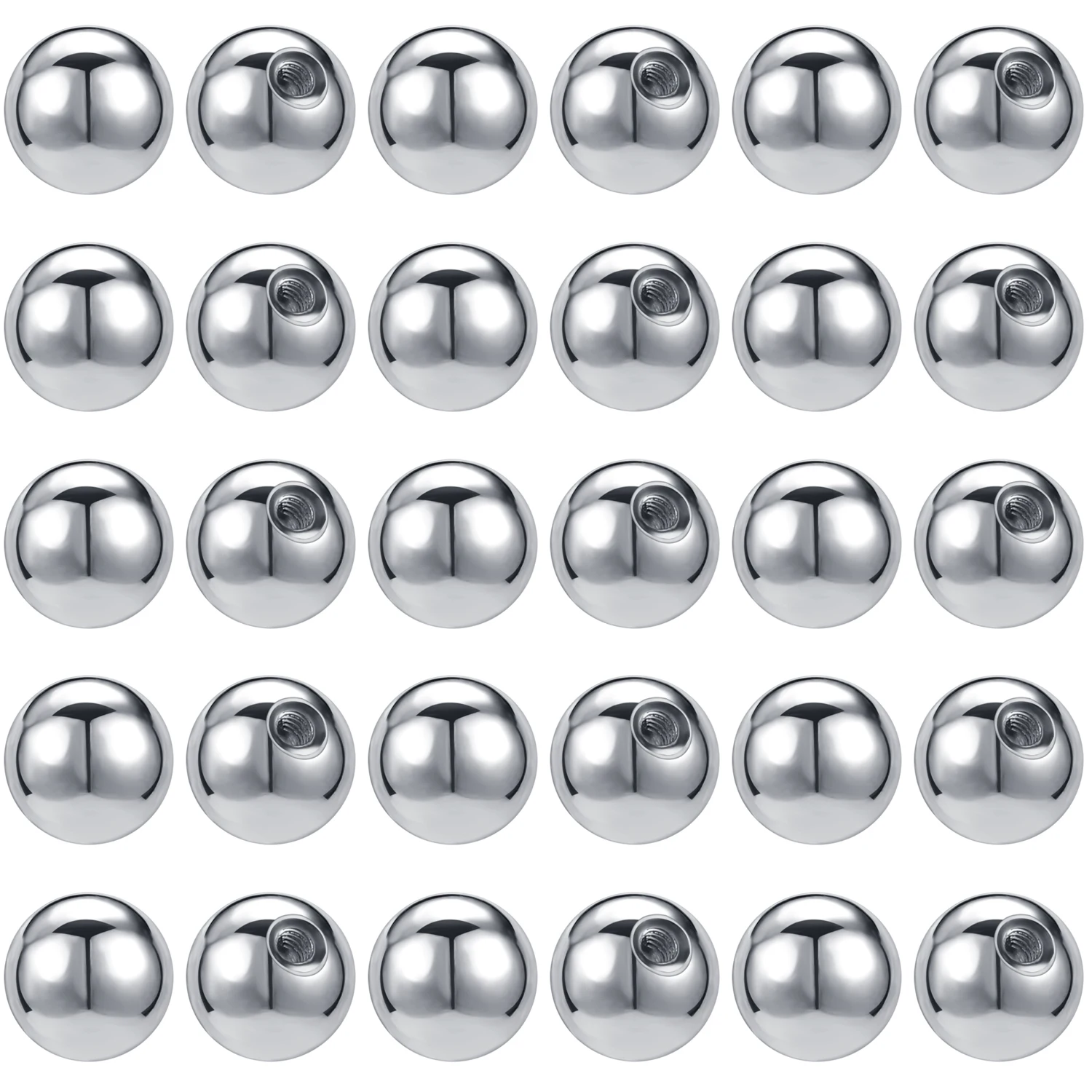 ZS 5–50 Stück 16G Edelstahl Piercing-Schraube Ersatzkugel Rosévergoldet Ohrring Kugeln Nase Labret Helix Piercing Kugel