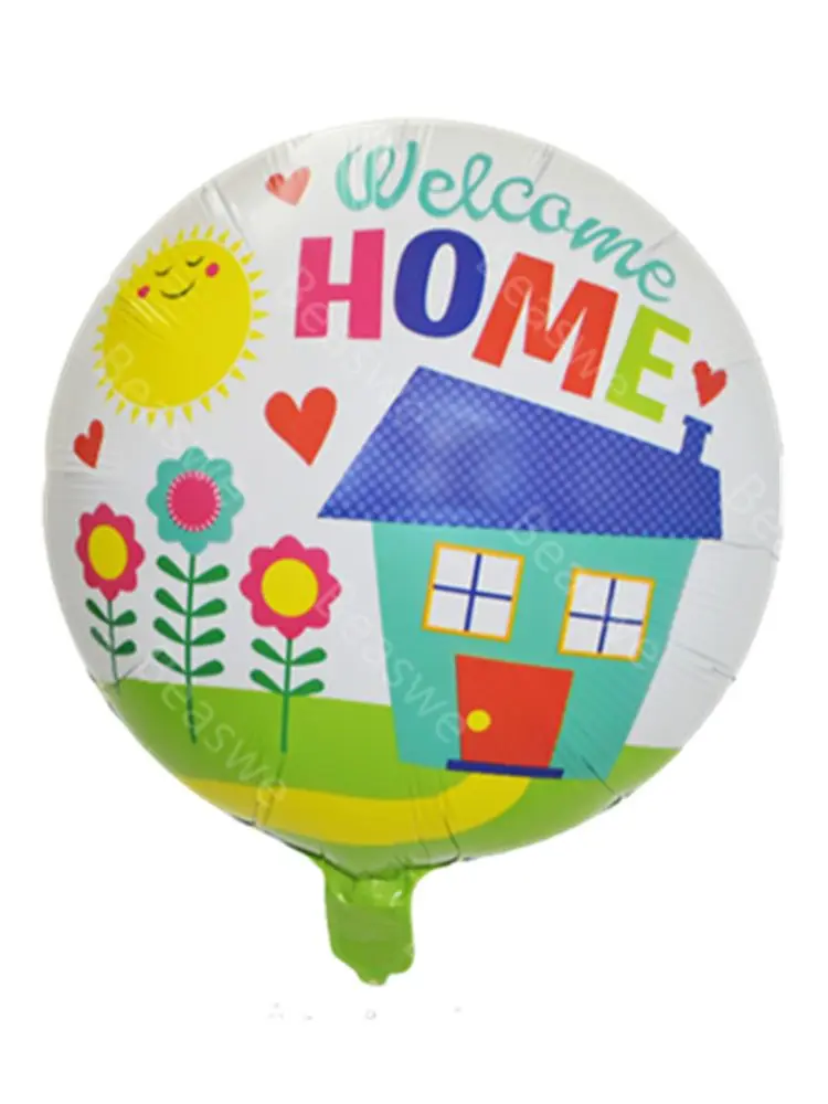 3pcs/set Welcome Home Balloons With House Shaped Balloons Welcome Baby At Home Decoration Housewarming,Back from Hospital Party