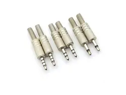 10pcs new 3.5mm mono/Stereo 3 Pole/Stereo 4 Pole Male Solder Metal Connector Plug adapter