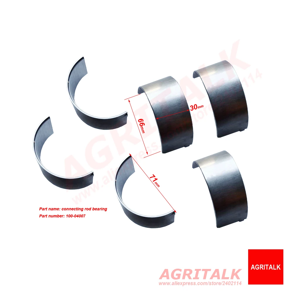 100-04007 / .... Connecting rod bearings / main bearings for Lijia engine SL3105ABT  / SL3105BT ; Camshaft bush for SL3105BT ...