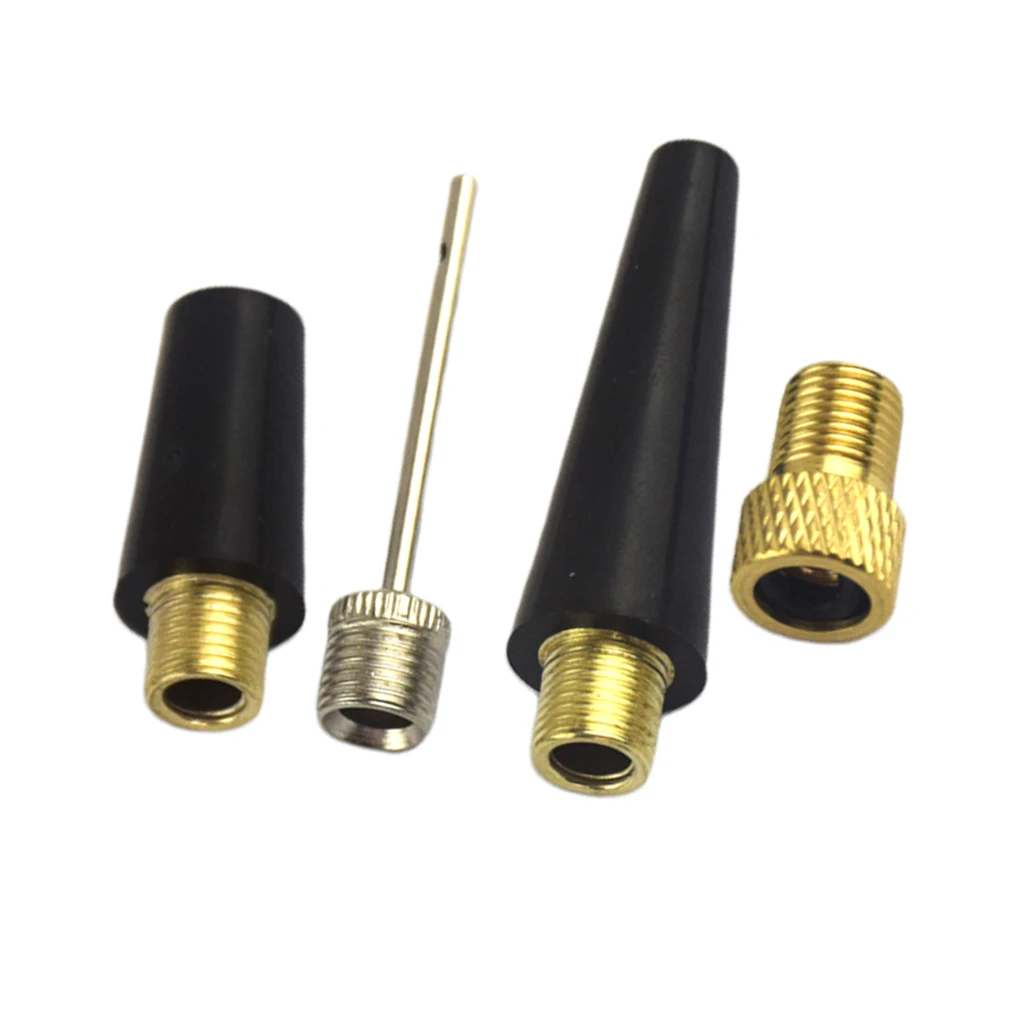 Brass Pump Valve Adapter Sports Toy Ball Inflate Needle Pumping Nozzle Accessory French to American Valve Convertor Connector