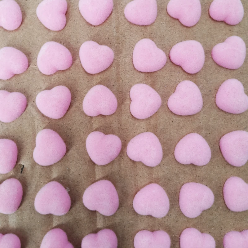 30pcs 15mm Heart Pink Flocking Nose/Velvet Safety Nose