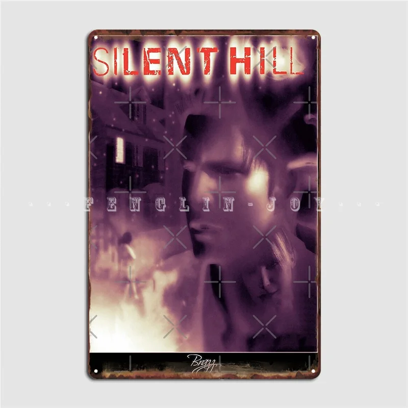 Silent Hill 1 Ps1 Original Art Box Cover Na Version Poster Metal Plaque Wall Cave Club Bar Painting D&eacute;cor Tin Sign Poster
