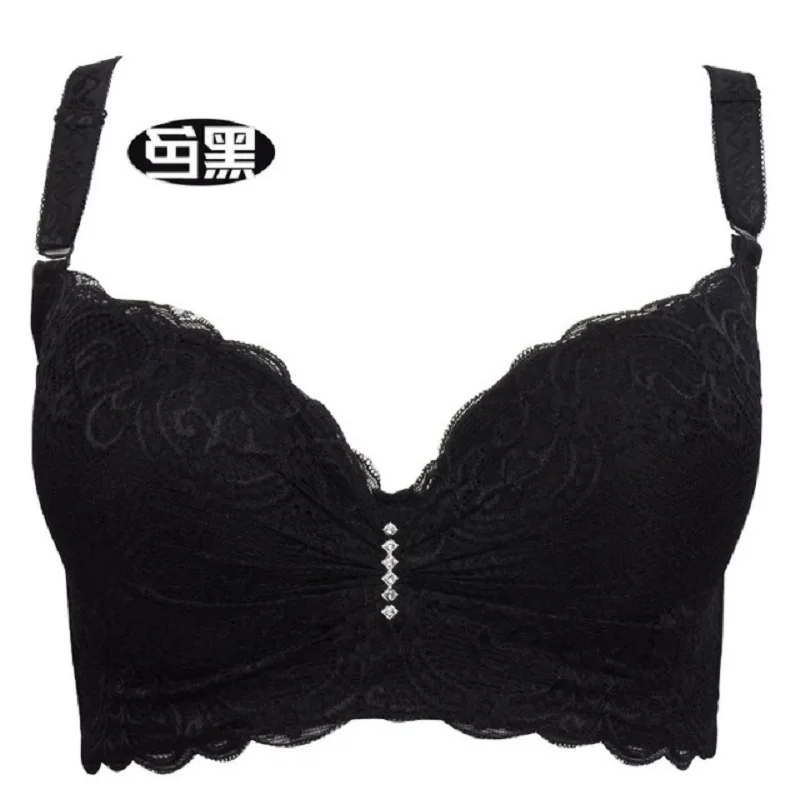 Sujetador fino Copa ajustable push up bra side gathering furu mm copa c grande e Copa mujeres ropa interior de talla grande