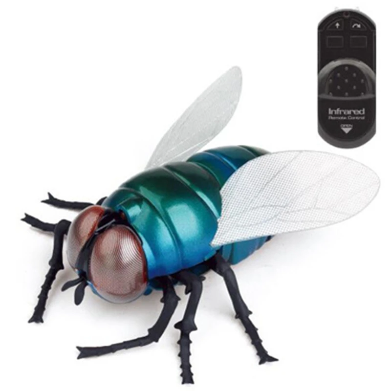 Electric Fake Flies Toy Simulation Insect Crawling Remote Control Flies Party Favors Birthday Gifts for Kids Boys Girls