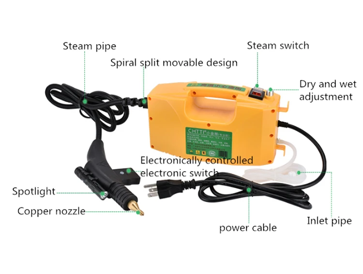 Пароочиститель Электрический, 110 В, 220 В, 2600 Вт/3000 Вт, с вилкой Стандарта ЕС/Австралии/Великобритании/США