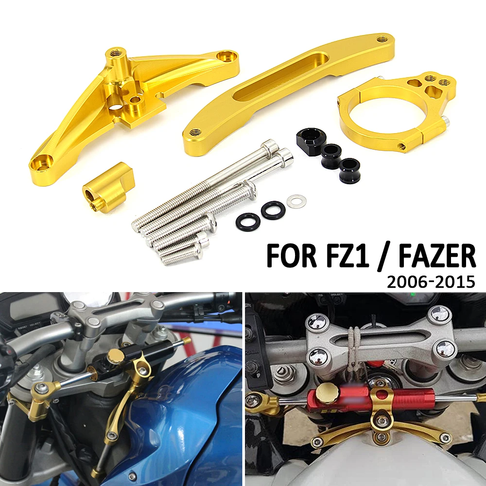 

Motorcycle Accessories CNC Stabilizer Damper Complete Steering Mounting Bracket For YAMAHA FZ1 FAZER 2006-2015