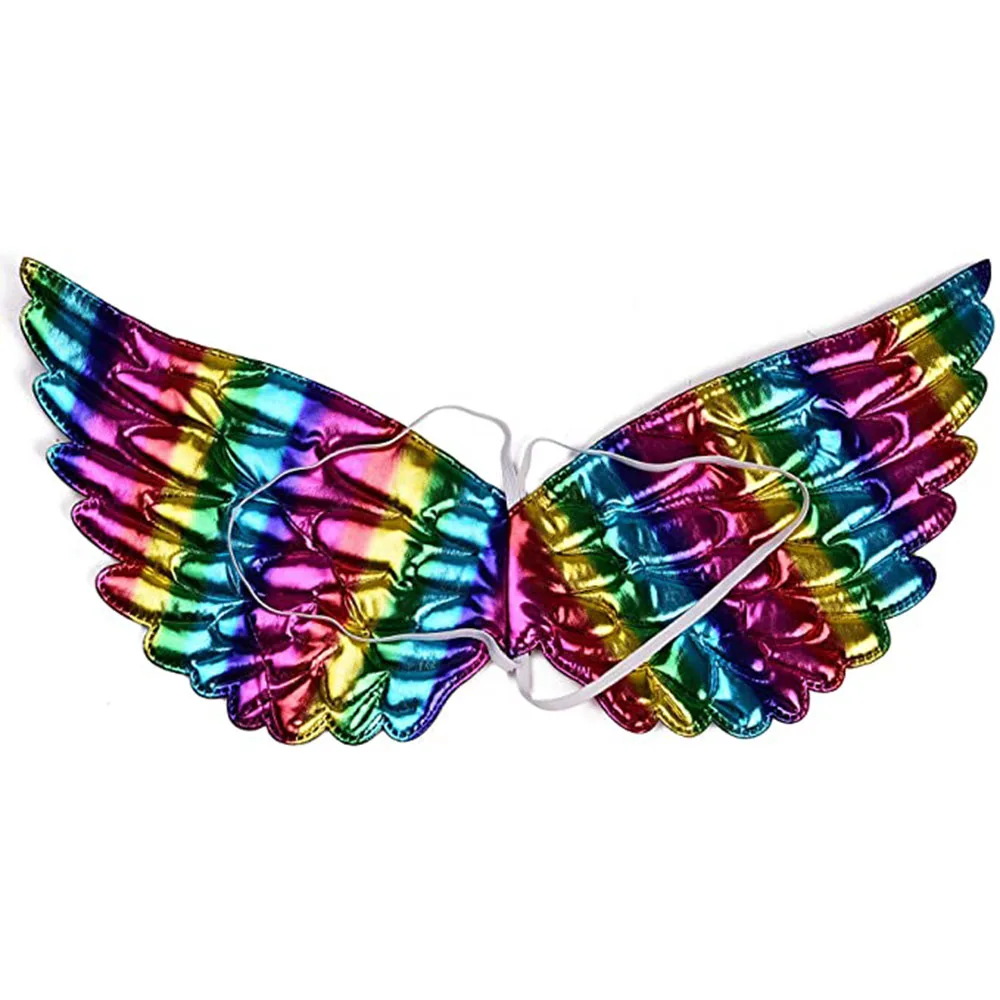 Girls Unicorn Fairy Rainbow Wings for Kids Princess Costume Accessories Birthday Halloween Party Cosplay