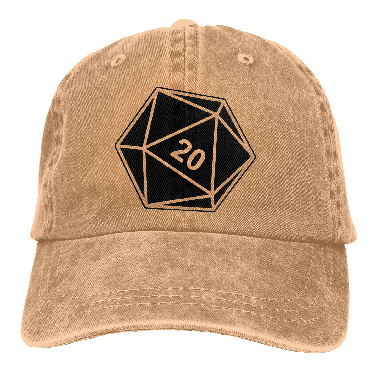 Black D20 Baseball Cap Men The science of 20 sided dice Caps colors Women Summer Snapback Caps