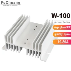 W-100 heat sink Dissipation Radiator for 1pcs single phase solid state relay DA AA DD VA VD LA 10A 25A 40A 50A 60A 75A 80A