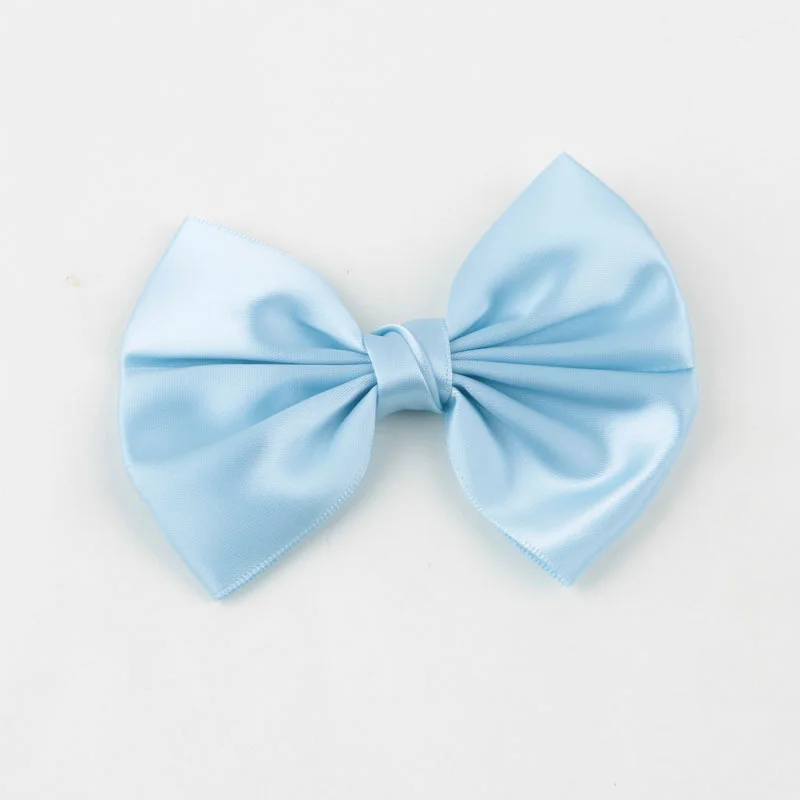 30pcs/lot Korean Fashion Satin Ribbon Hair Bows No clip Big Bowknot Satin Bow Children hair accessories girl head wear Headdress