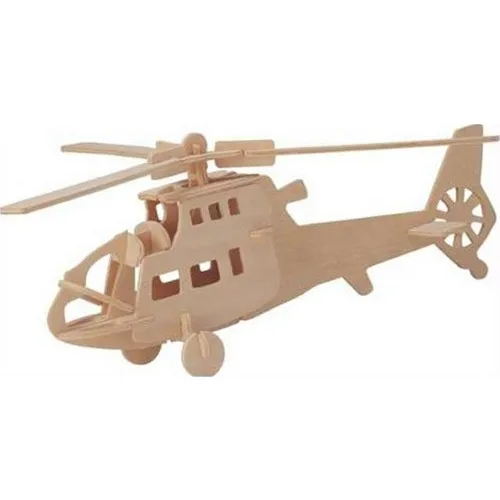 Lederax 3D Wood Model Helicopter