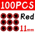 100 piezas de 11 mm rojo