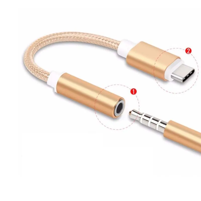 Adaptateur type-c à 3.5mm max2, prise casque, câble Audio AUX, pour téléphone intelligent Nokia Xiaomi Huawei Type C