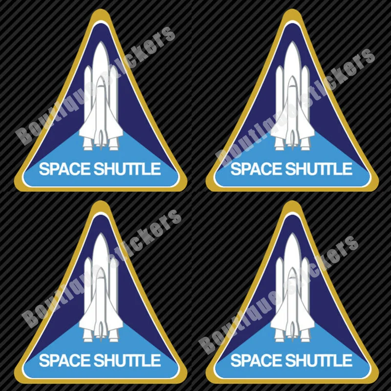 4X Space Shuttle Project Sticker Die Cut Vinyl Seal Mission Patch Space Exploration Practical Decal Waterproof High Quality