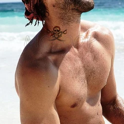 Water Transfer Tattoo Skull Cyclops Pirate Tattoo Body Art Waterproof Temporary Fake Flash Tattoo for Man Woman Kid 10.5*6cm