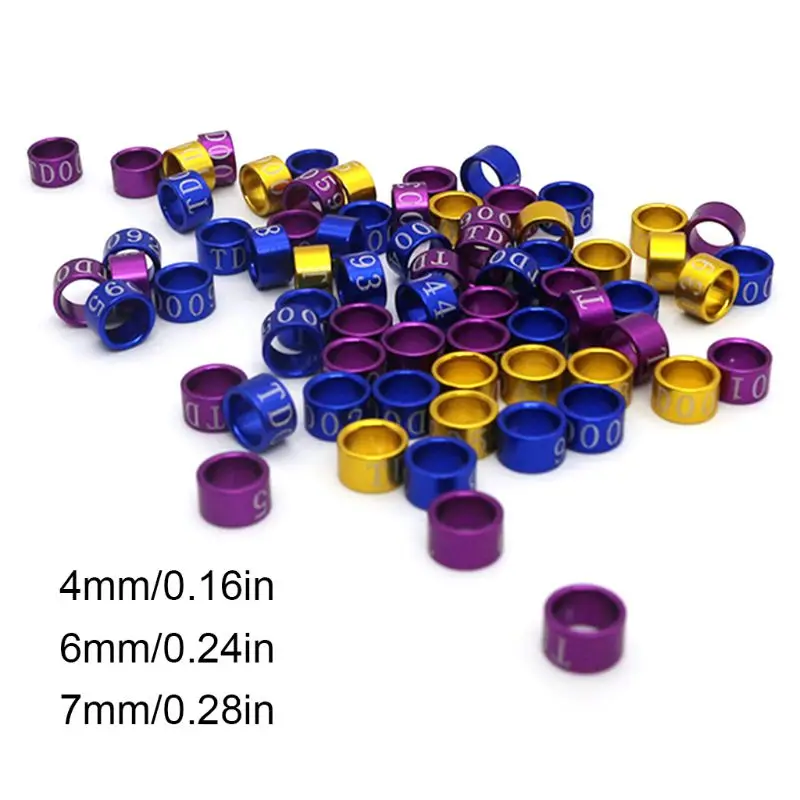 50Pcs Mix Color Bird Foot Ring Bands Clip on Leg Rings for Pigeon Bantam Small Poultry Chicken Pet Bird Label Sign Supplies C42