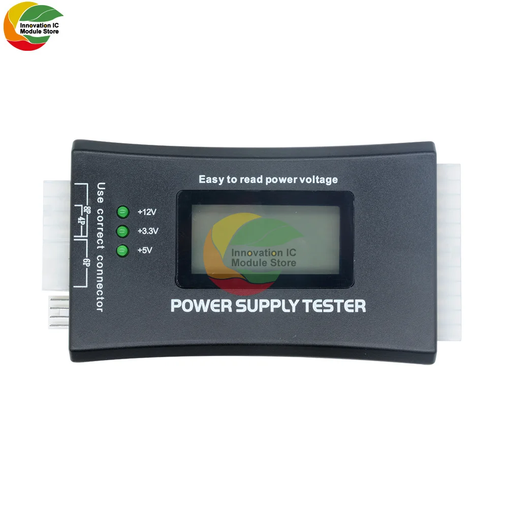 Digital LCD Display PC Computer 20/24 Pin LCD Power Supply Tester Check Quick Bank Supply Power Measuring Diagnostic Tester Tool