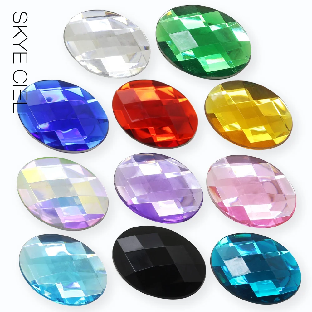 SKYE CIEL Sale Price 10Pcs/Lot 15*20MM 4-hole Sewing Jewelry Accessories Handwork Fitting Rhinestones Embellishments Caps Decor