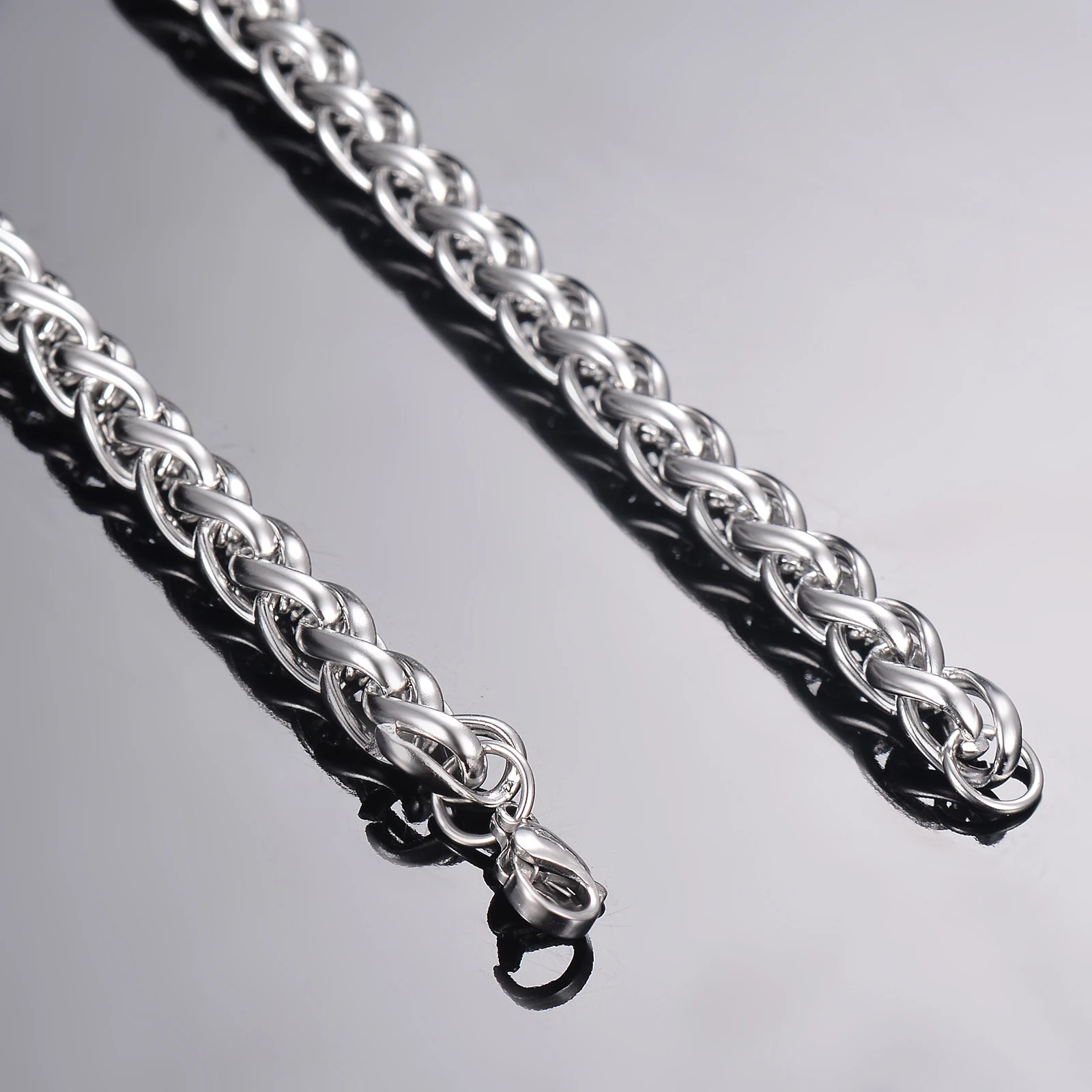 1 pezzo larghezza 2.5mm/3mm/4mm/5mm/6mm collana a catena a maglie a chiglia per uomo donna collana a catena in acciaio inossidabile