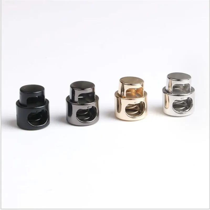 Metal Elastic Adjuster Buckle Stoppers Cord Locks Toggle Claps Buckle Sportswear Shoelace Bag Accessories 30pcs