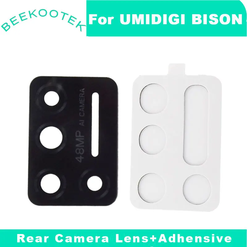 New Original UMIDIGI BISON Back Rear Camera Lens Glass +Foam Adhensive Replacement Accessories Part For UMIDIGI BISON Smartphone