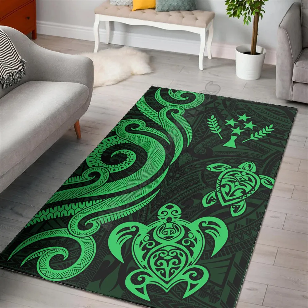 

Kosrae Area Rug Green Tentacle Turtle 3D Printed Carpet Mat for Living Room Doormat Flannel Print Bedroom Non-slip Floor Rug