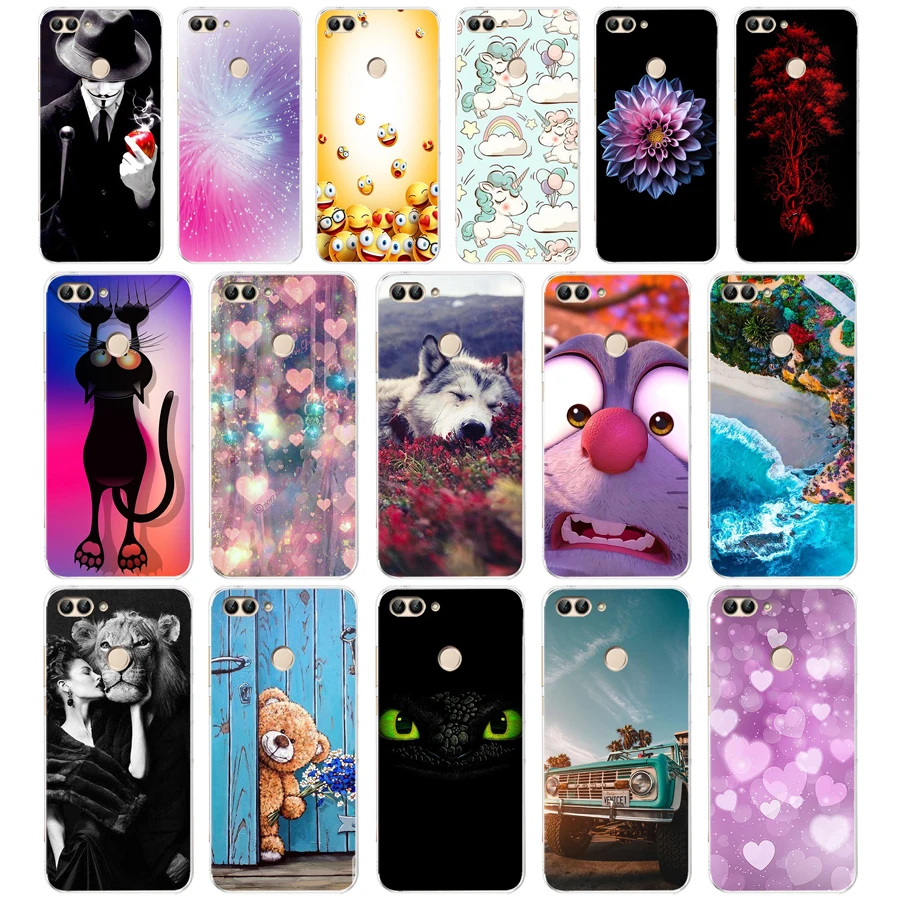 C Huawei P Smart 2018 2019 Case TPU Soft Silicone Transparent Back Cover Phone Case Huawei P Smart Cover FIG-LX1 Enjoy 7S Case