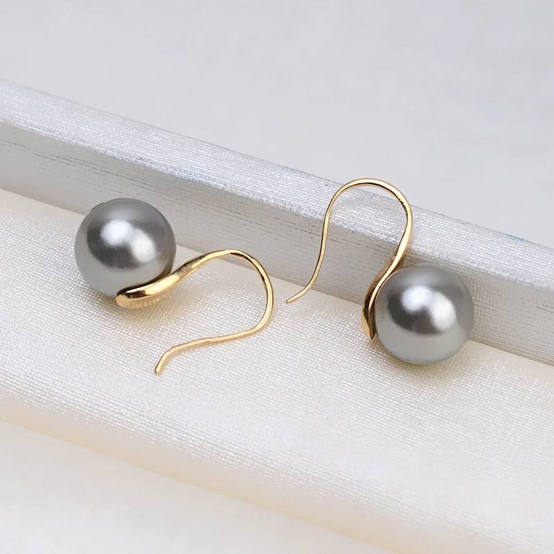 AU 750 18K Gold Earrings Mountings Findings Mounts Base Jewelry Settings Accessories Part for Pearls Jade Agate Coral Crystal