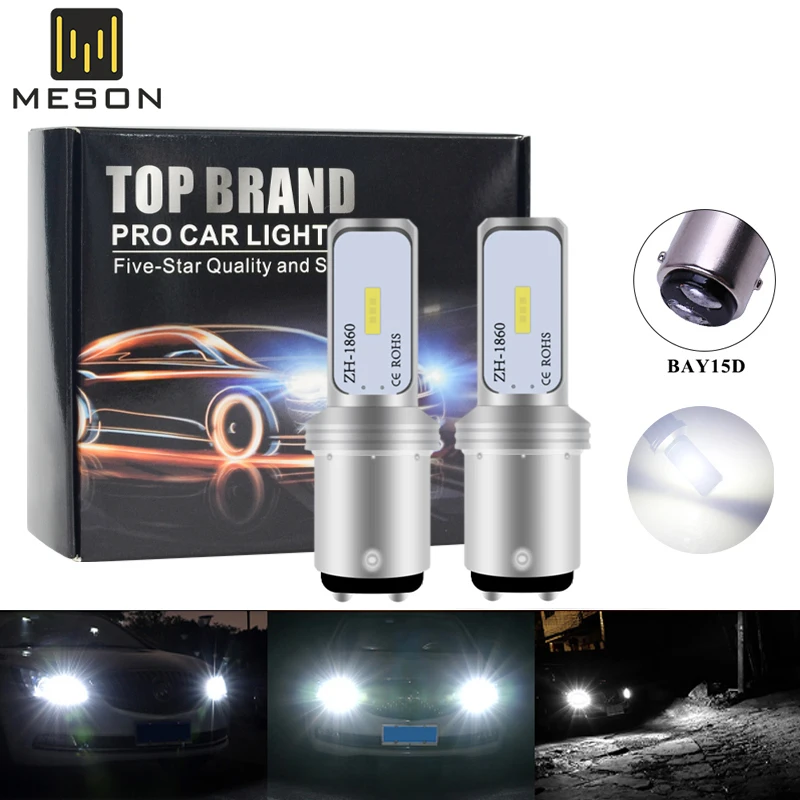 

2PCS PY21/5W BAY15D 1157 CSP 1860 LED 2 SMD Car Bulbs Turn Signal Lights Backup Lamp Parking Reverse Brake Accessories 12V