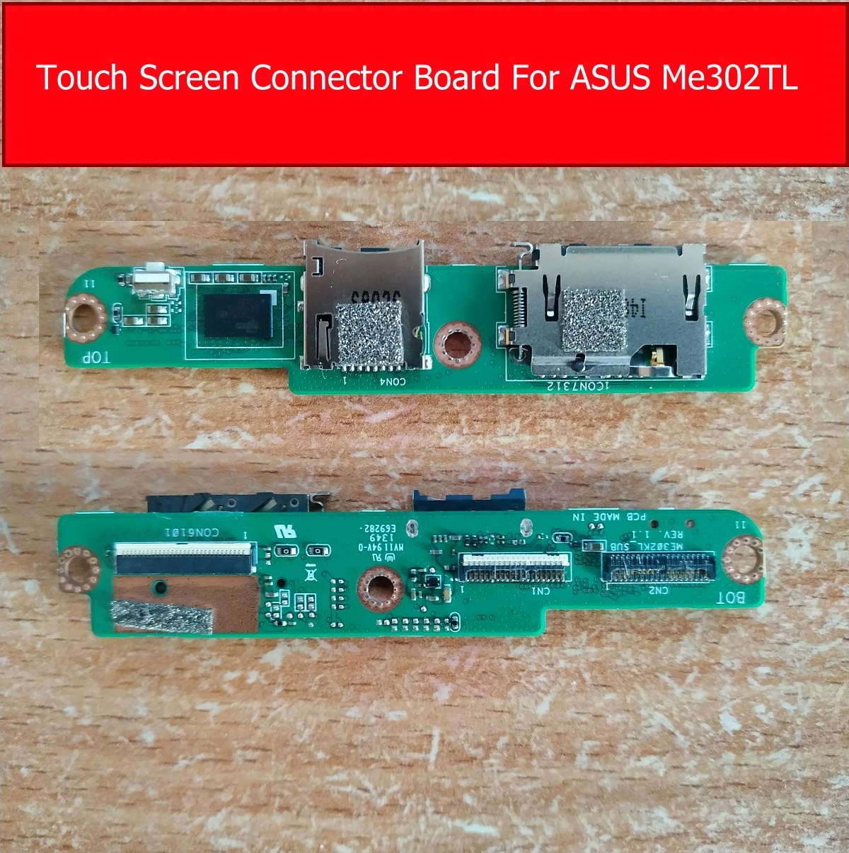 100% Genuine Touch Screen Connector Board For Asus MeMO Pad ME302KL ME302TL Touch Screen Board Flex Cable Replacement Parts