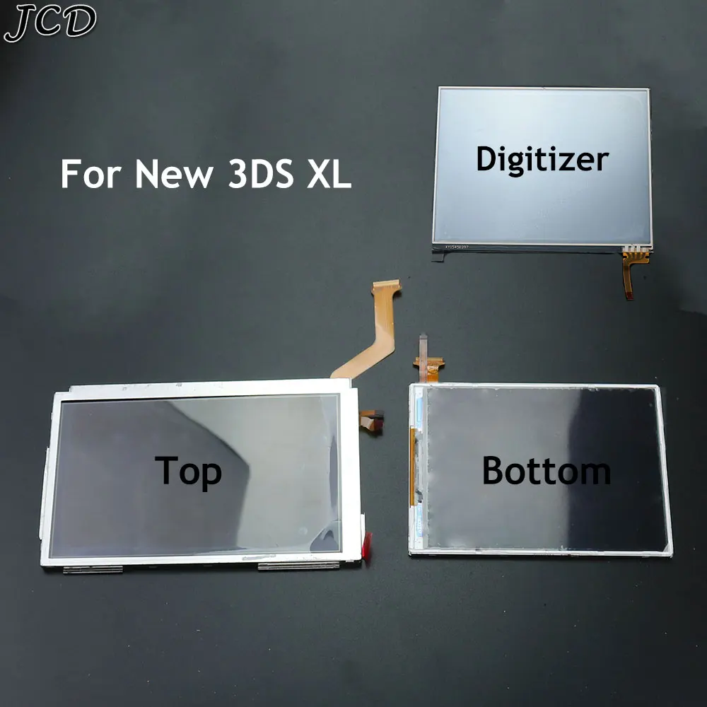 

JCD OriginalT op Upper Bottom Lower LCD Display Screen For New 3DS XL LL Replacement Touch Screen Digitizer