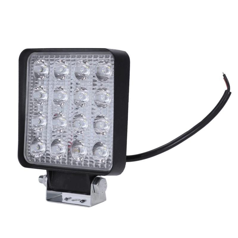 2 sztuk 48W 6000k wiązki punktowej LED kwadrat światła robocze lampa ciągnik ciężarówka SUV 4WD 12V 24V