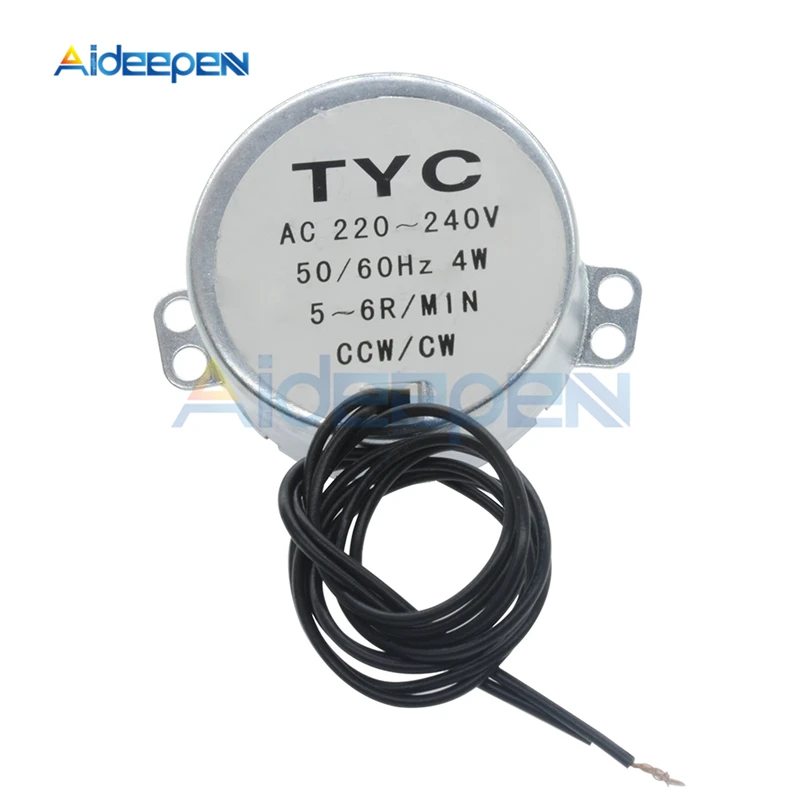 TYC-50 AC 12V AC 220-240V 50/60Hz 4W Synchronous Motor 5-6RPM Robust Torque CW/CCW