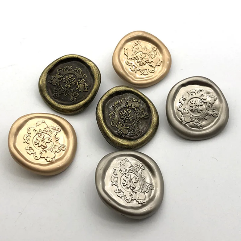 2Pcs／Lot Antique Bronze Vintage Metal Buttons 28mm Fur Parka Coat Decoration aAccessories Clothes Diy HS201010-11