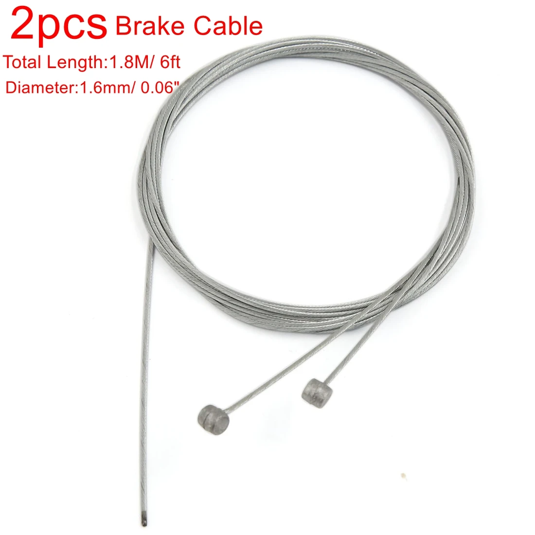 Universal Front Rear Brake Steel Cable Wire 1.2M 1.8M 2Pcs For Motorcycle Scooter Motorcycle Throttle Cable Clutch Cable Wire