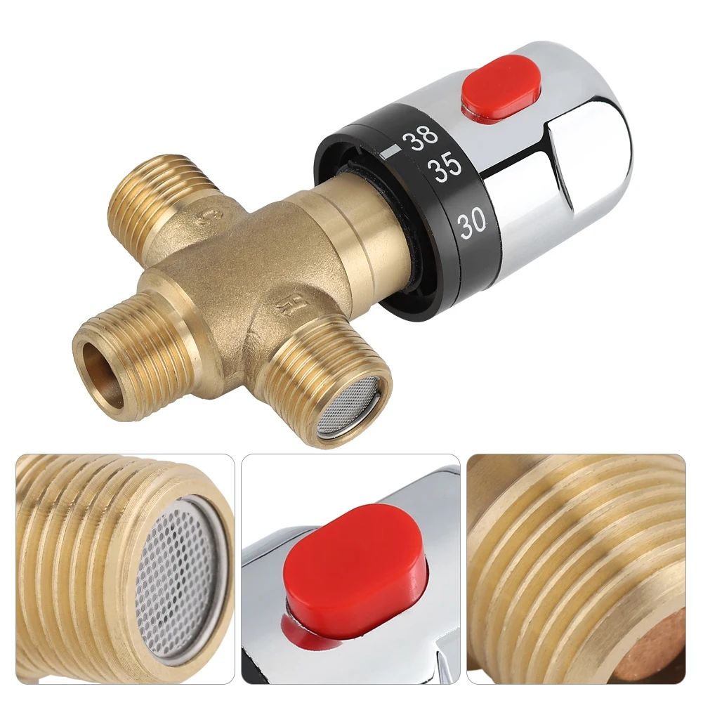 

Brass Thermostatic Mixing Valve Water Temperature Pipe Basin Thermostat Motorized Ball Valve Vacuum Regulator Bomba De Agua