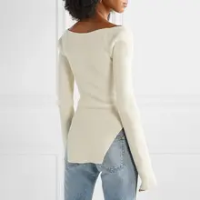 White Side Split Sweater #3